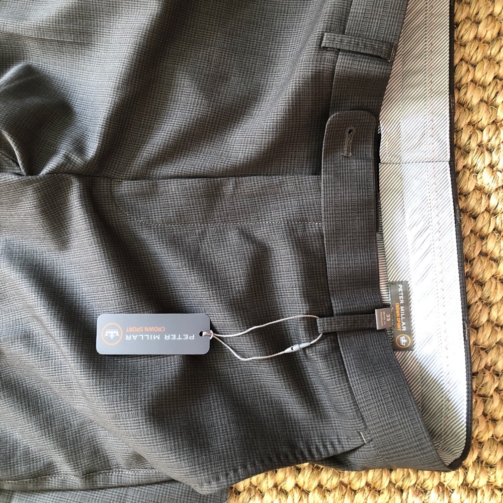 NWT Peter Millar grey golf pants